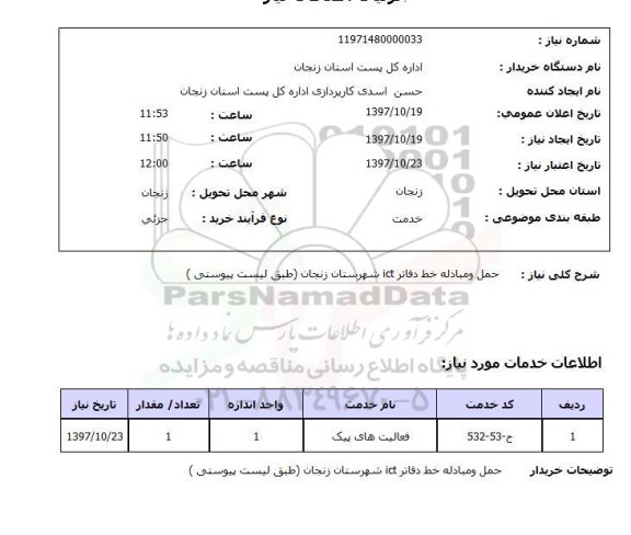 استعلام,حمل و مبادله خطر دفاتر...