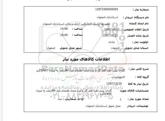 استعلام, استعلام گلدان تیلی نقره قلم گل و مرغ ممتاز ...