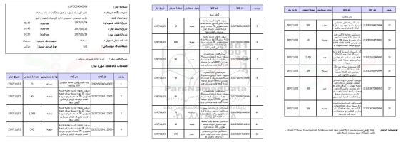 استعلام, سوند، گاز پانسمان و ..