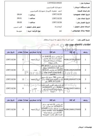 استعلام,خرید تایر