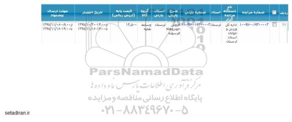 مرایده فروش خودروهای فرسوده 