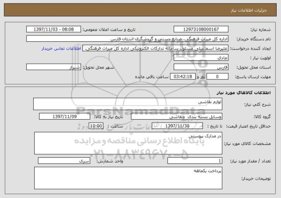 استعلام لوازم نقاشی