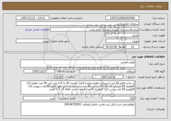 استعلام لوازم باغبانی