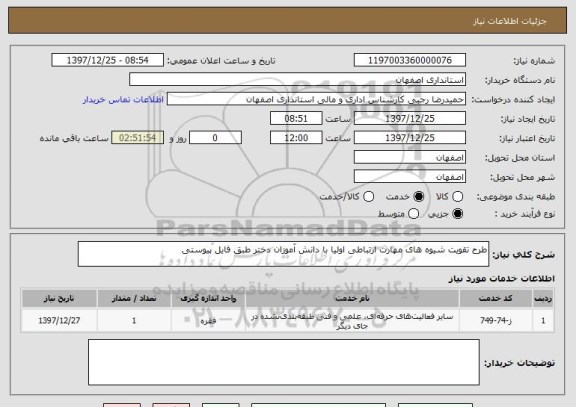 استعلام طرح تقویت شیوه های مهارت ارتباطی اولیا با دانش آموزان دختر طبق فایل پیوستی