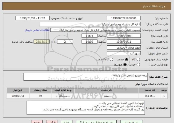 استعلام بیمه خودرو شخص ثالث و بدنه 