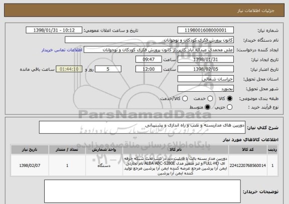 استعلام دوربین های مداربسته و نصب و راه اندازی و پشنیبانی