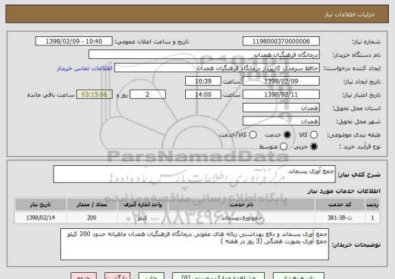 استعلام جمع آوری پسماند