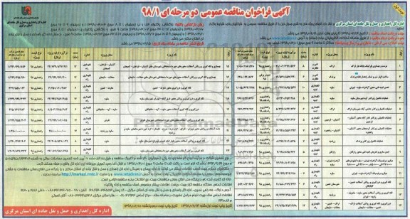 مناقصه ,مناقصه مرمت و بهسازی پارکینگ پایانه بار ...