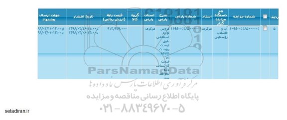 مناقصه, مناقصه  ایمن سازی و بازسازی پل های شهرستان