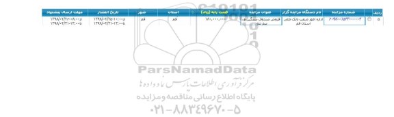 مزایده ، مزایده فروش صندوق سنگین و نیم تنه 