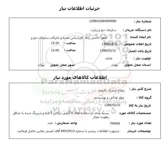 استعلام نعناع خشک تکنفره