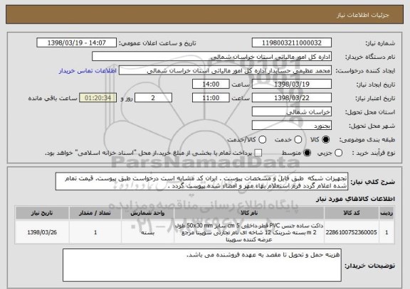 استعلام تجهیزات شبکه  طبق فایل و مشخصات پیوست . ایران کد مشابه است درخواست طبق پیوست. قیمت تمام شده اعلام گردد فرم استعلام بهاء مهر و امضاء شده پیوست گردد .