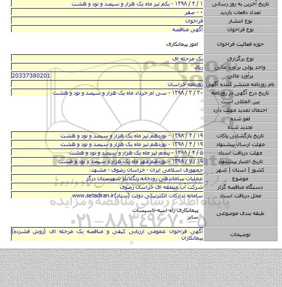 عملیات ساماندهی رودخانه زنگلانلو شهرستان درگز