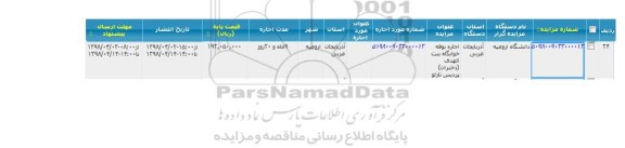 مزایده اجاره بوفه خوابگاه 