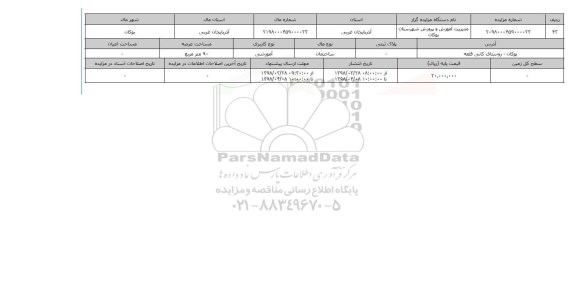 مزایده,مزایده  ساختمان آموزشی 90 متر 