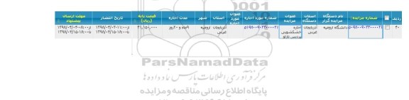 مزایده اجاره خشکشویی