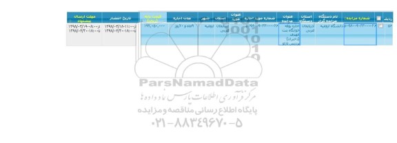 مزایده اجاره بوفه 