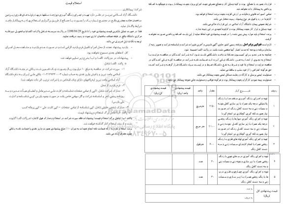 استعلام ، استعلام تهیه و اجرای رنگ آمیزی دیوارها... 