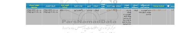 مزایده, مزایده یک باب فضای آموزشی