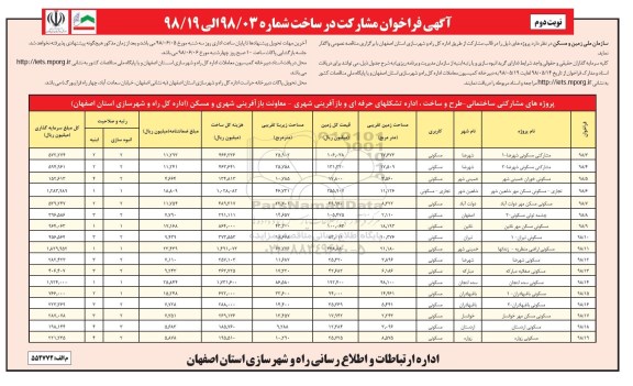 فراخوان,  فراخوان مشارکت در ساخت