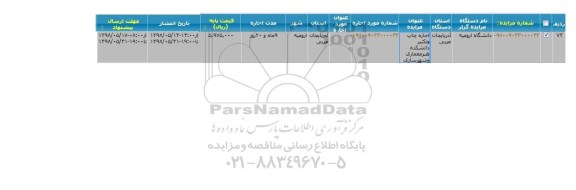 مزایده , مزایده  اجاره چاپ و تکثیر