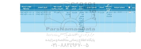 مزایده,مزایده ماهیان تازه 