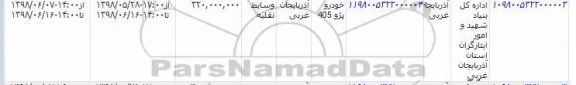 مزایده ، مزایده خودرو پژو 405 