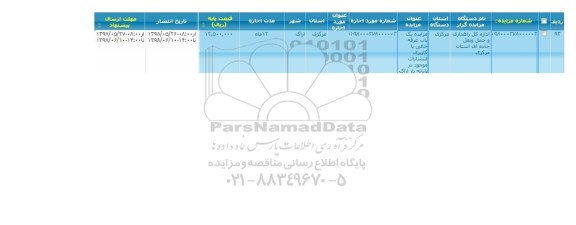 مزایده یکباب غرفه خالی