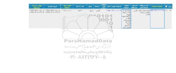 مزایده اجاره یک باب اتاق