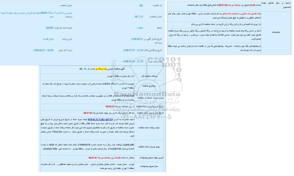 مناقصه ،مناقصه نصب و راه اندازی 7 دستگاه GPON 