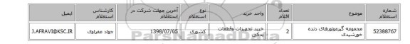 مجموعه گیرموتورهای دنده خورشیدی