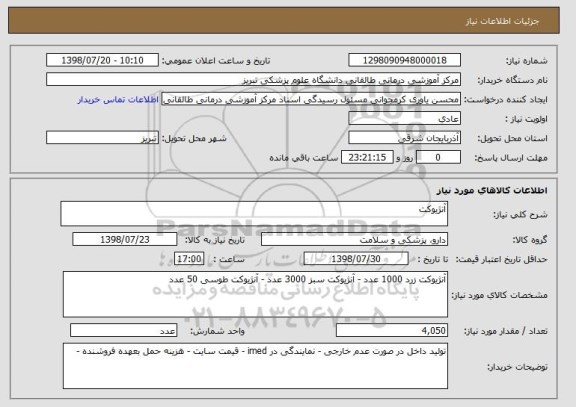 استعلام آنژیوکت