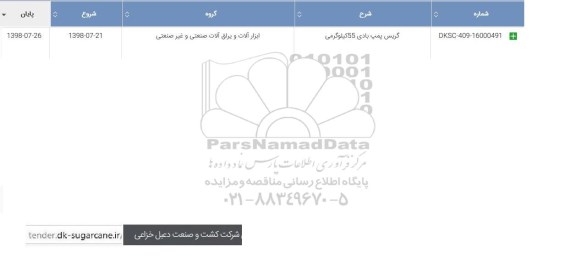 استعلام، استعلام گریس پمپ بادی 55 کیلوگرمی