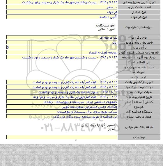 واگذاری آژانس مشترکین شهرستان کورین