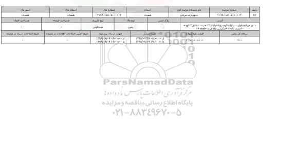 مزایده ، مزایده زمین مسکونی