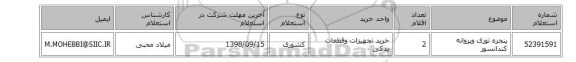 پنجره توری وپروانه کندانسور