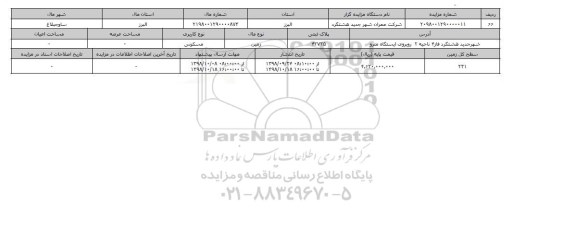 مزایده مزایده زمین مسکونی  پلاک ثبتی 42725