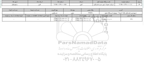 مزایده مزایده  زمین مسکونی  پلاک ثبتی 42728