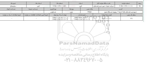 مزایده مزایده  زمین مسکونی  پلاک ثبتی 42756