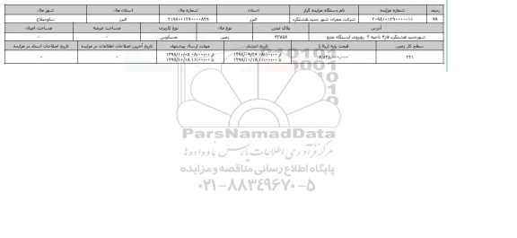 مزایده مزایده  زمین مسکونی  پلاک ثبتی 42758