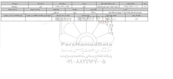 مزایده مزایده زمین مسکونی  پلاک ثبتی 42761