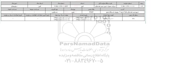 مزایده مزایده زمین مسکونی  پلاک ثبتی 42773