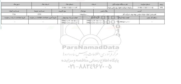 مزایده مزایده ساختمان عرصه 1324 