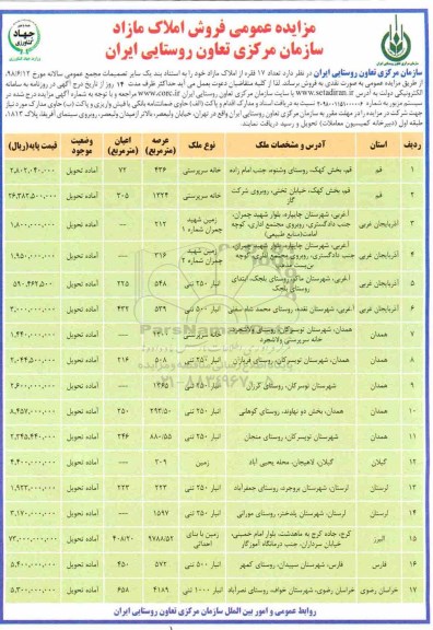 مزایده مزایده فروش املاک مازاد 