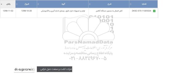 استعلام , استعلام ​کابل اتصال به سنسور دستگاه آنالایزر 	