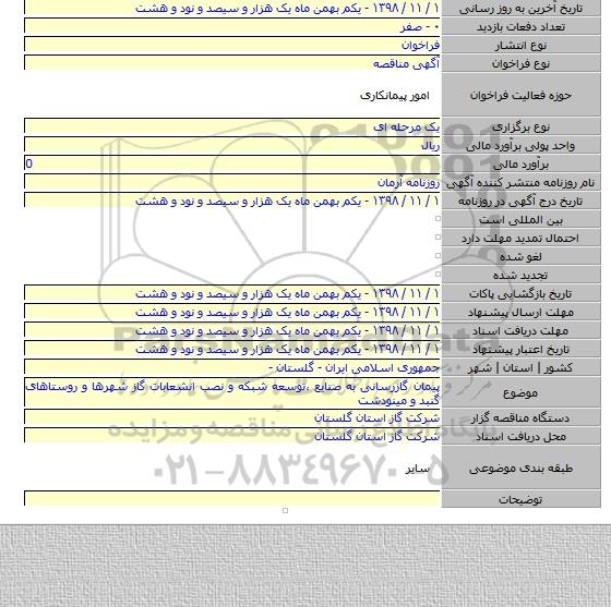 پیمان گازرسانی به صنایع ،توسعه شبکه و نصب انشعابات گاز شهرها و روستاهای گنبد و مینودشت