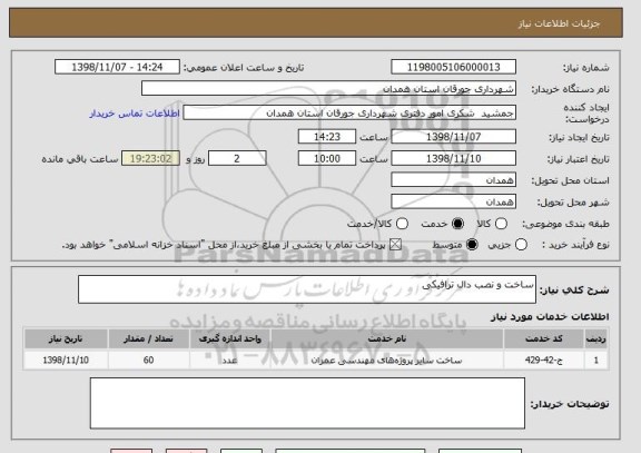 استعلام ساخت و نصب دال ترافیکی