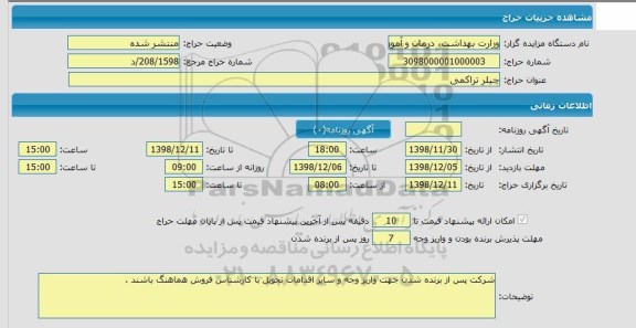 حراج چیلر تراکمی