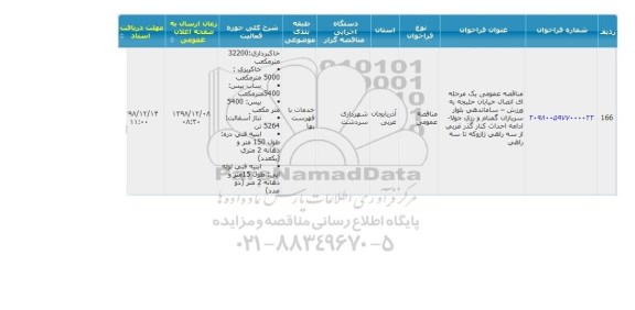 مناقصه,مناقصه  اتصال خیابان خلیجه به ورزش ....