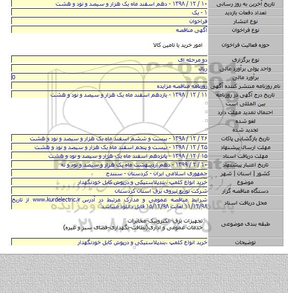 خرید انواع کلمپ ،بندپلاستیکی و درپوش کابل خودنگهدار